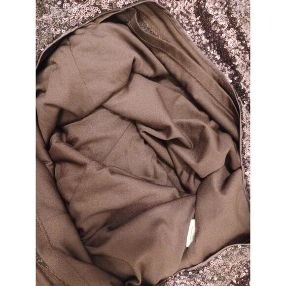 Sequins Strong Shoulder Mini Dress M Purple Holiday Party New Year Sparkle Shiny - Picture 11 of 16